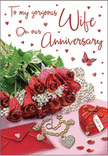 A vision of heartfelt celebration, this anniversary card scene could easily belong on a bedside table in Erith, waiting to surprise a loved one at the start of the day. A lush arrangement of red roses is draped across a subtly shimmering surface, each bloom full and velvety, the petals catching soft highlights that suggest the first light of morning. Fresh green foliage weaves among the blossoms, adding structure and a sense of garden-fresh vitality, as though the bouquet has just been delivered from a nearby Erith florist. Beneath and beside the flowers, a neatly folded envelope lies in quiet anticipation, hinting at thoughtful words and cherished memories penned inside. A heart-shaped locket, delicate strands of pearls, and jewel-like accents rest close to the roses, their metallic and pearlescent surfaces reflecting gentle light and creating points of sparkle. Tiny heart motifs are scattered like sweet confetti across the background, and a single butterfly detail appears to hover above, adding a touch of magic and tenderness. The entire palette is drenched in passionate reds, soft blush pinks, and warm cream tones, which blend together to create a cocoon of romance, much like the warm glow of lights over Erith Pier at dusk. The script on the card curves in elegant lines through the composition, framed by the blooms, giving the sense that the words themselves are held within the embrace of the roses. This carefully composed image radiates love, nostalgia, and the promise of many more anniversaries to come.